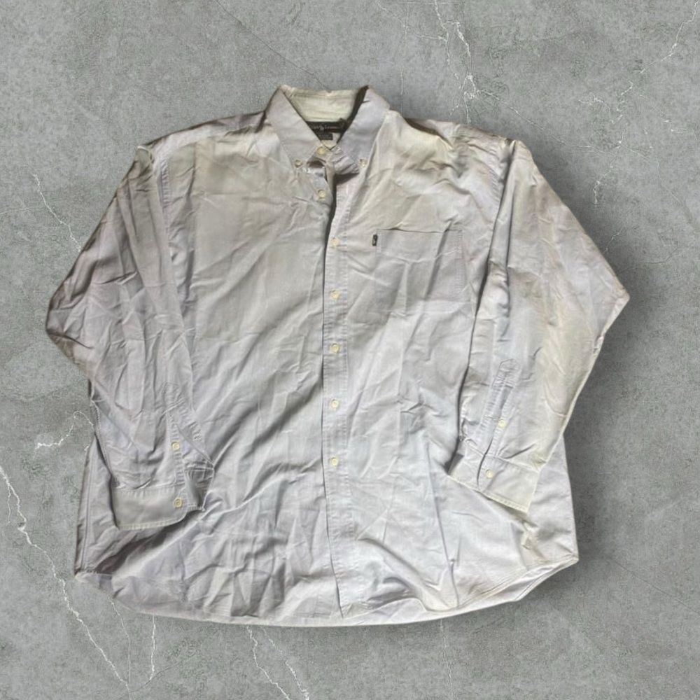 Ralph Lauren Shirt Mens XXL Light Blue Denim Blaire‎ Chambray Button Up Casual
